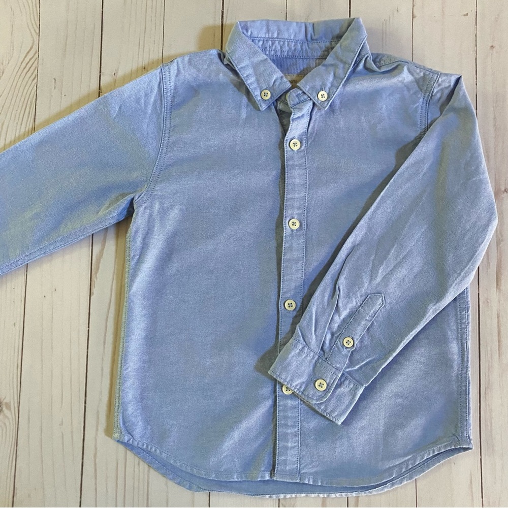 Zara Boys Collection Long Sleeve Chambray Shirt- Size 5
